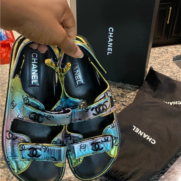 Chanel Dad Sandals. Like new, with box. Worn twice. - Picture 2 of 4